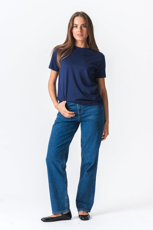 Leah Loose T-shirt - Mørkeblå