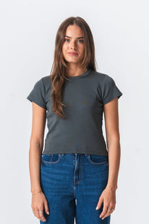 Emily Kortærmet T-Shirt - Mørkegrå