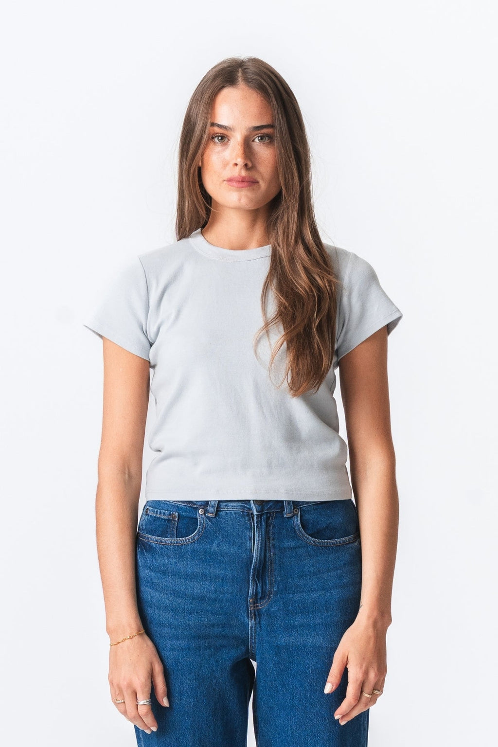 Emily Kortærmet T-Shirt - Lys Grå