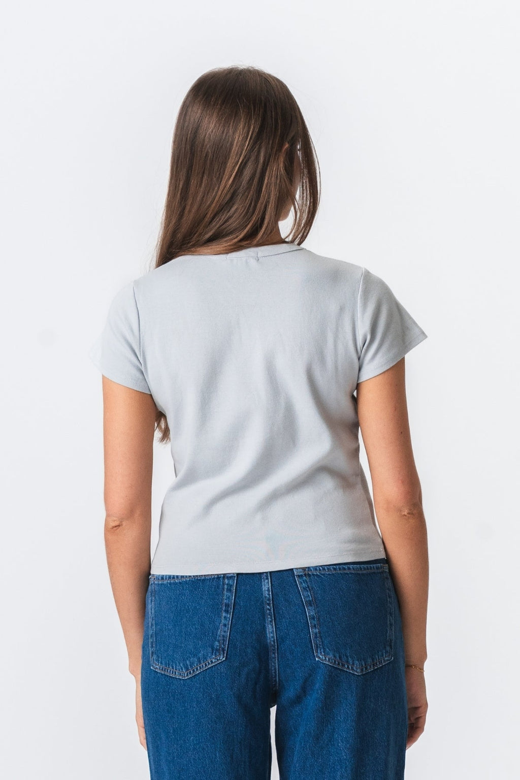 Emily Kortærmet T-Shirt - Lys Grå