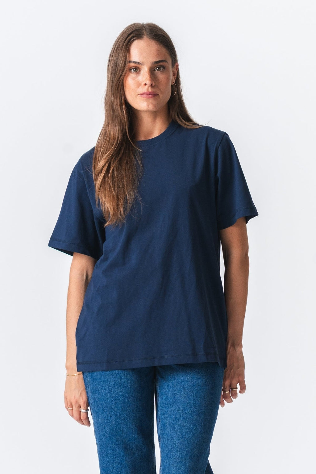 Boxfit T-shirt - Marineblå