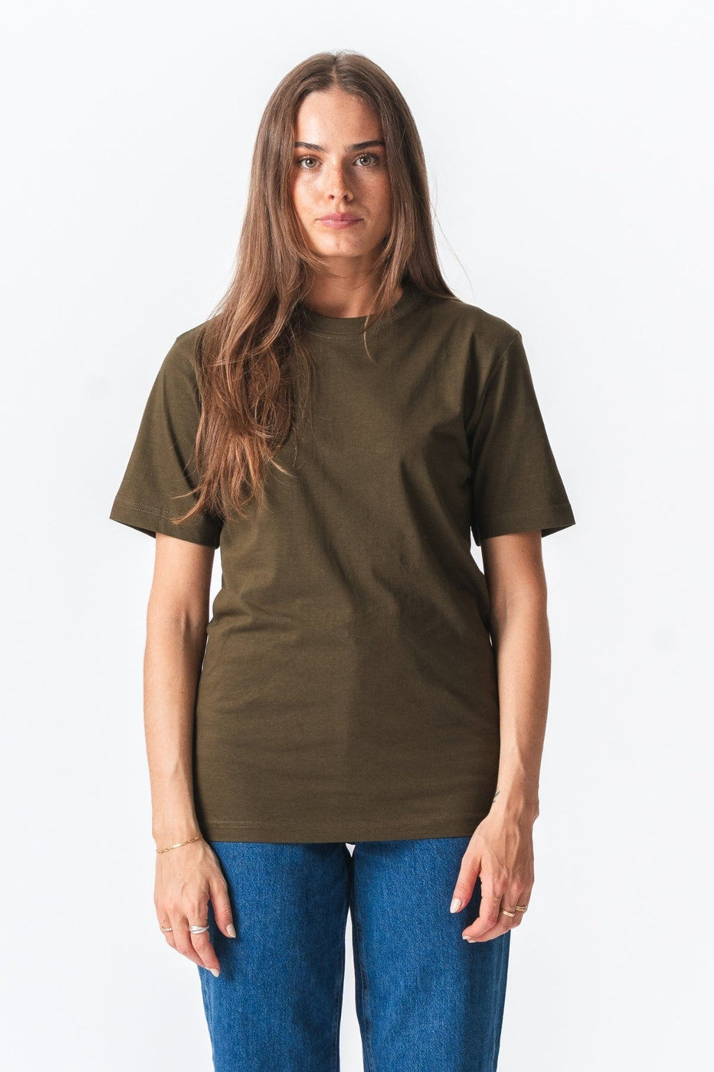 Oversized t-shirt - Olive (dame)