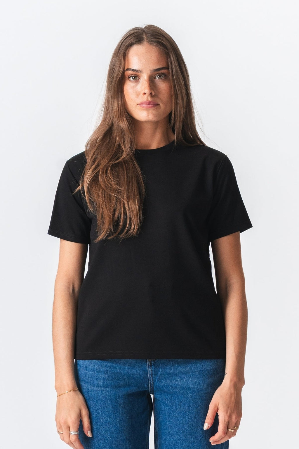 Leah Løs T-shirt - Sort