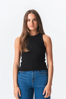 Ribbet Top - Sort