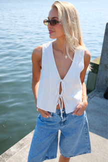Linned Vest - Off White