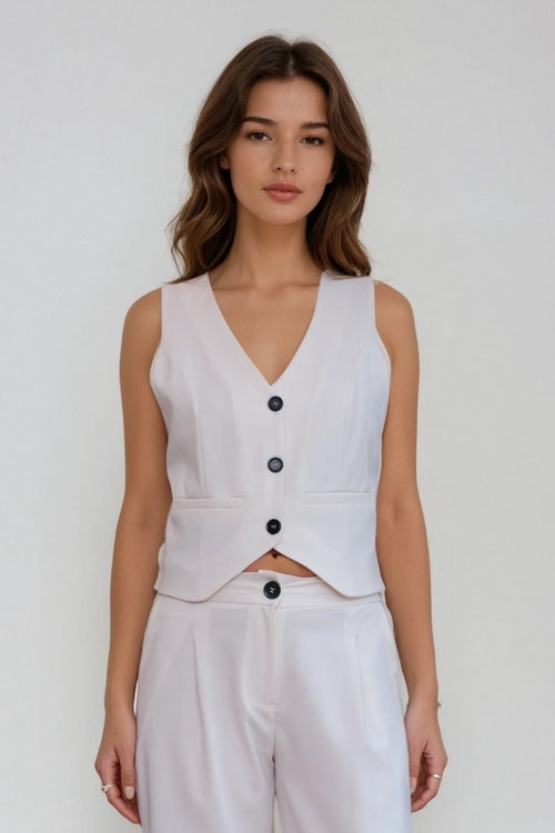 Natalie Vest - Lys Beige