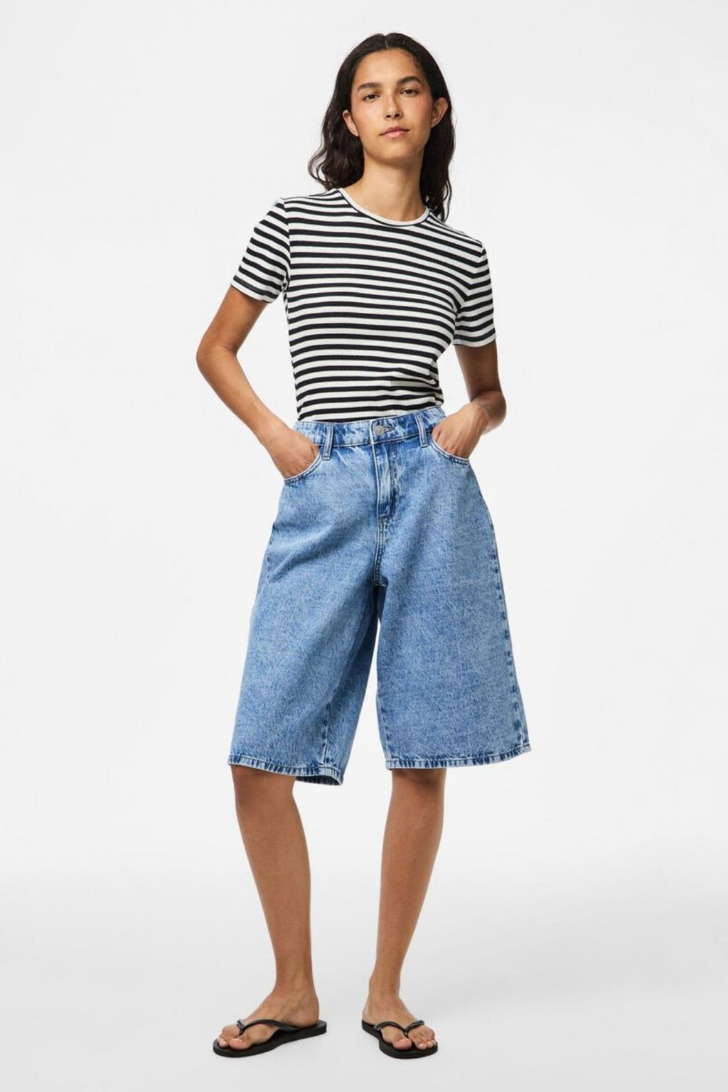 Sky Denim Jorts - Mellemblå Denim