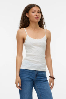 Isa Singlet Top - Sne Hvid