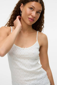 Isa Singlet Top - Sne Hvid