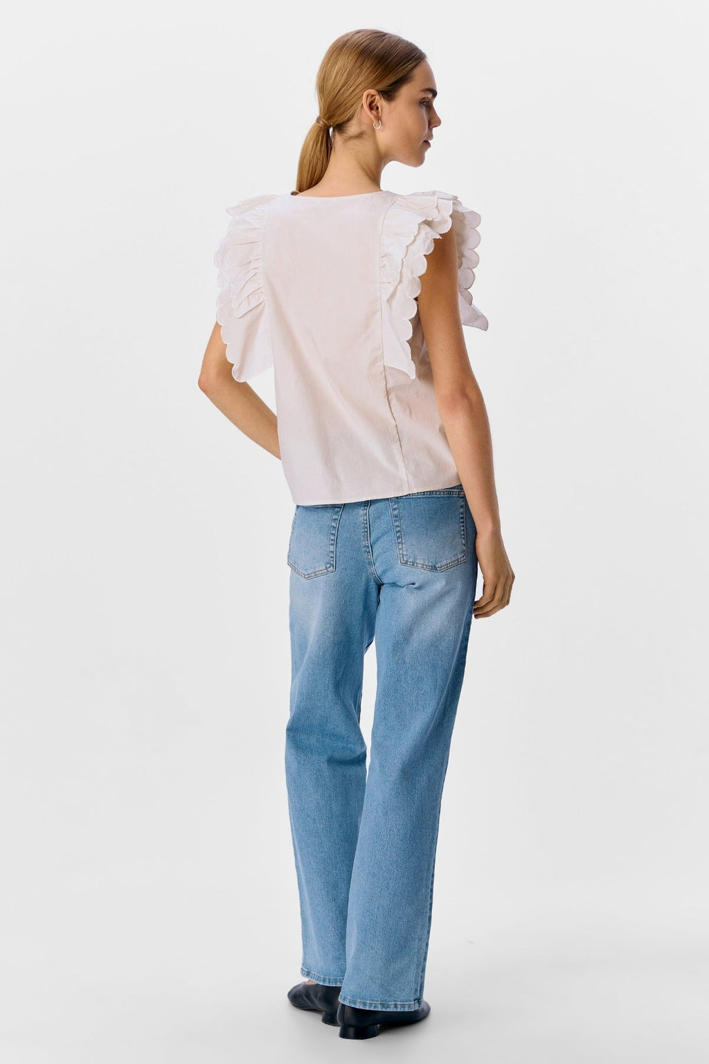 Hope Papaya Nour S/S Top - Hvid Sand
