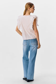 Hope Papaya Nour S/S Top - Hvid Sand