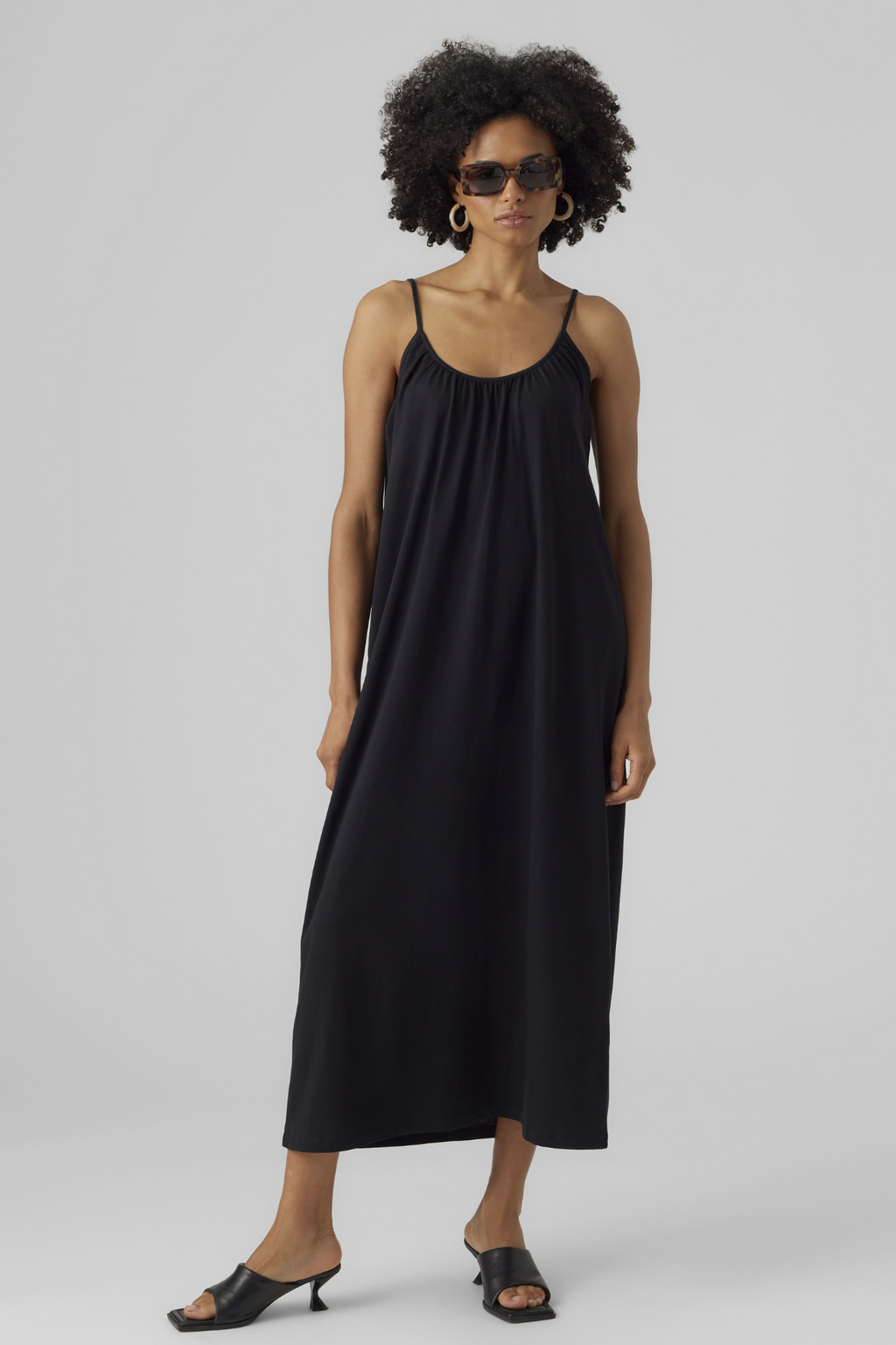 Luna Singlet Ankelkjole - Sort