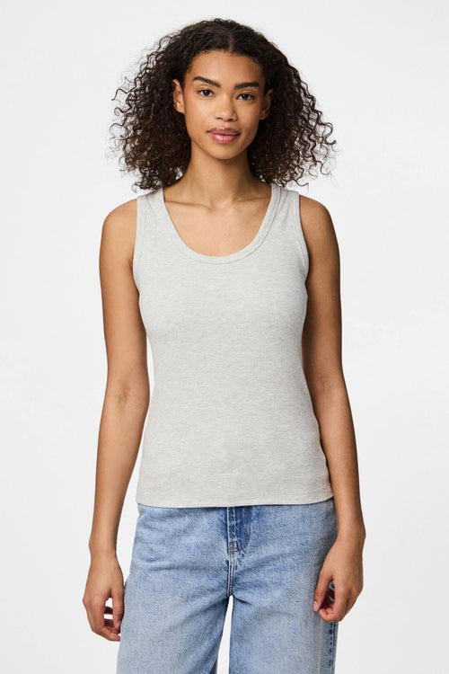 May Tanktop - Lys Gråmeleret