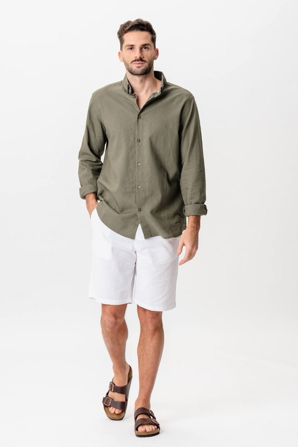 Linen Shorts - Hvid