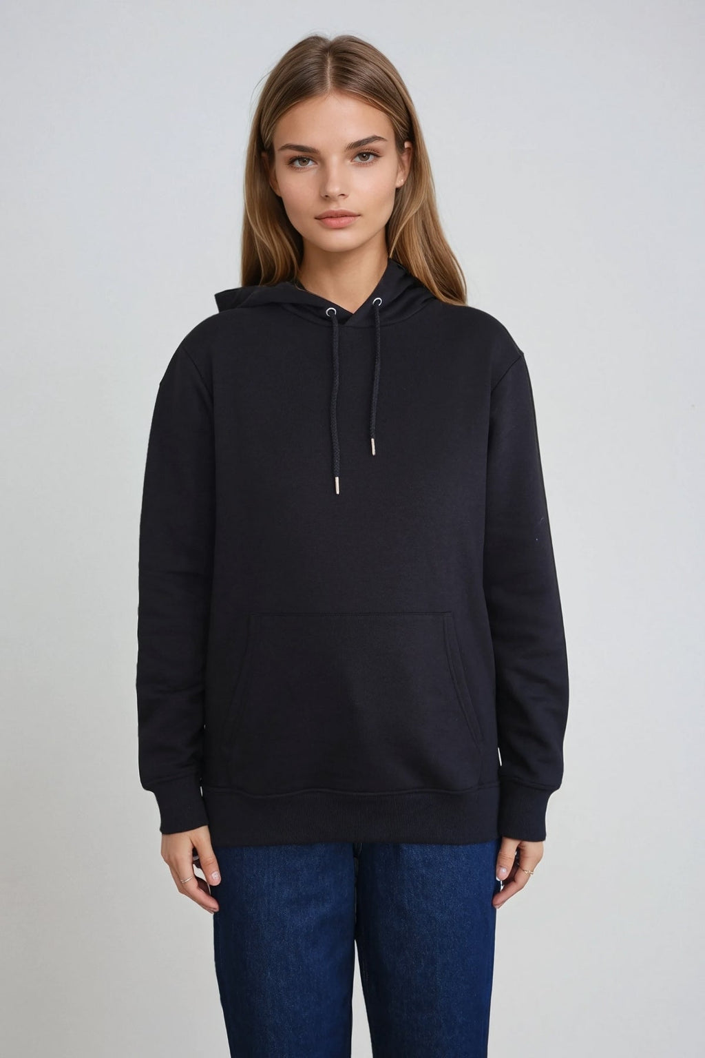 Sweatshirt Hættetrøje - Sort