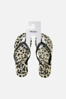 Flip Flop med Sommerprint - Sort Leo