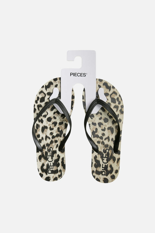 Flip Flop med Sommerprint - Sort Leo