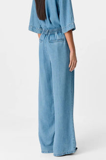 Frame Lisa Wide Pants - Lyseblå Denim
