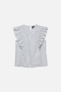 Aila Top - Snehvid / Sort