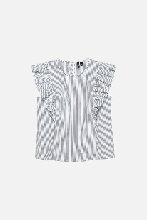 Aila Top - Snehvid / Sort