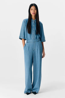 Frame Lisa Wide Pants - Lyseblå Denim
