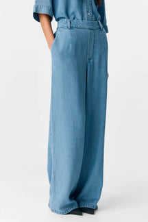 Frame Lisa Wide Pants - Lyseblå Denim