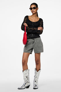 Abbi Shorts - Lysegrå Denim