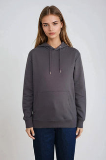 Sweatshirt Hættetrøje - Mørkegrå