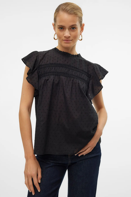 Trine Blonde Top - Sort