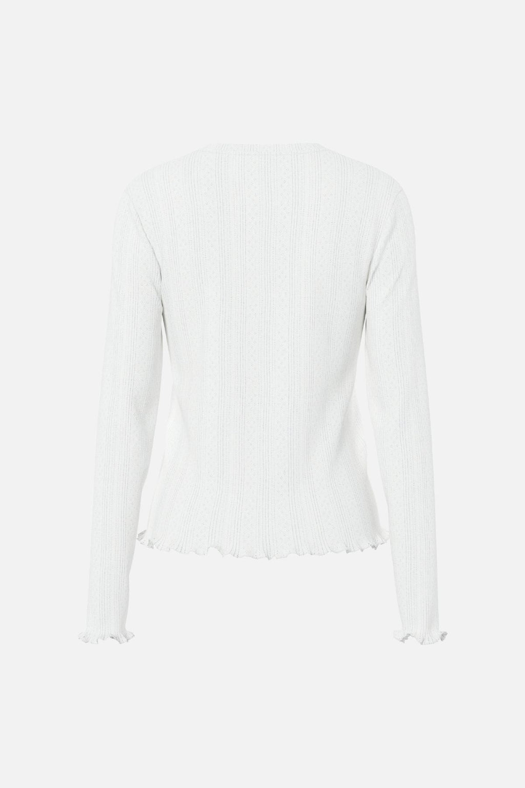 Marie O-Hals Pointelle Top - Cloud Dancer