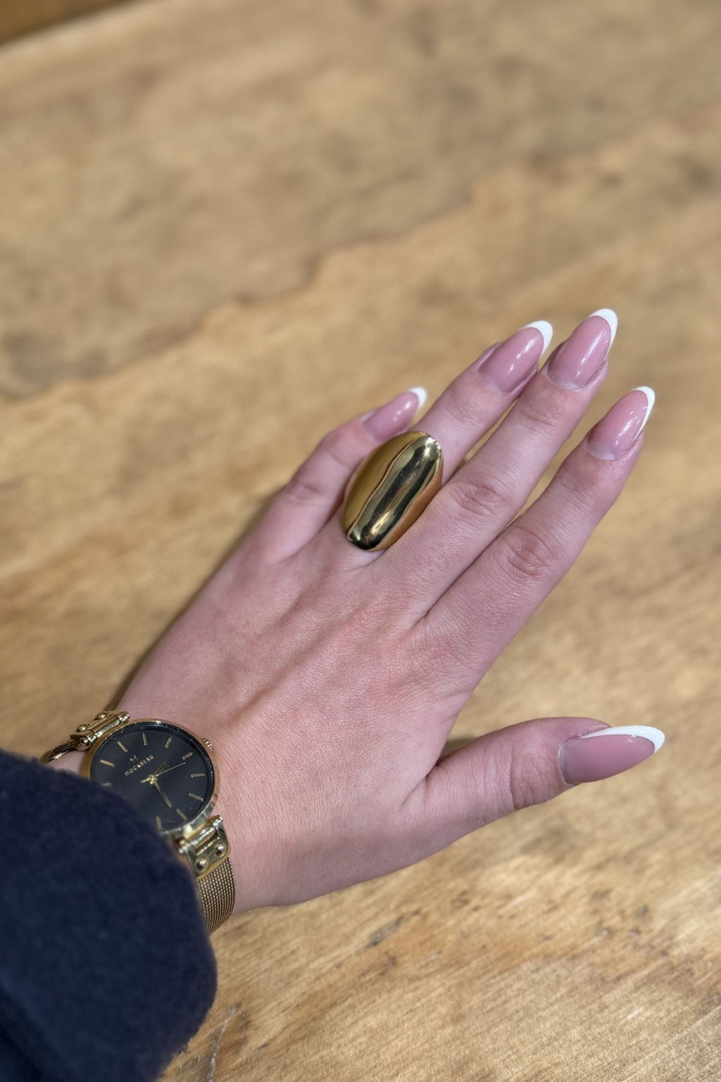 Ellie Luxurious Retro Åben Ring - Guld