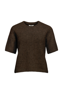 Aggia S/S Strik Pullover - Segl Brun