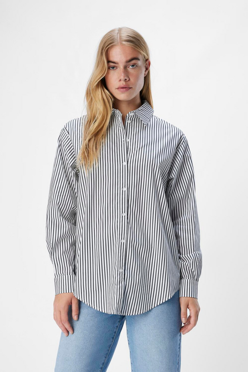 Tutta LO L/S Skjorte - Sort/Hvid