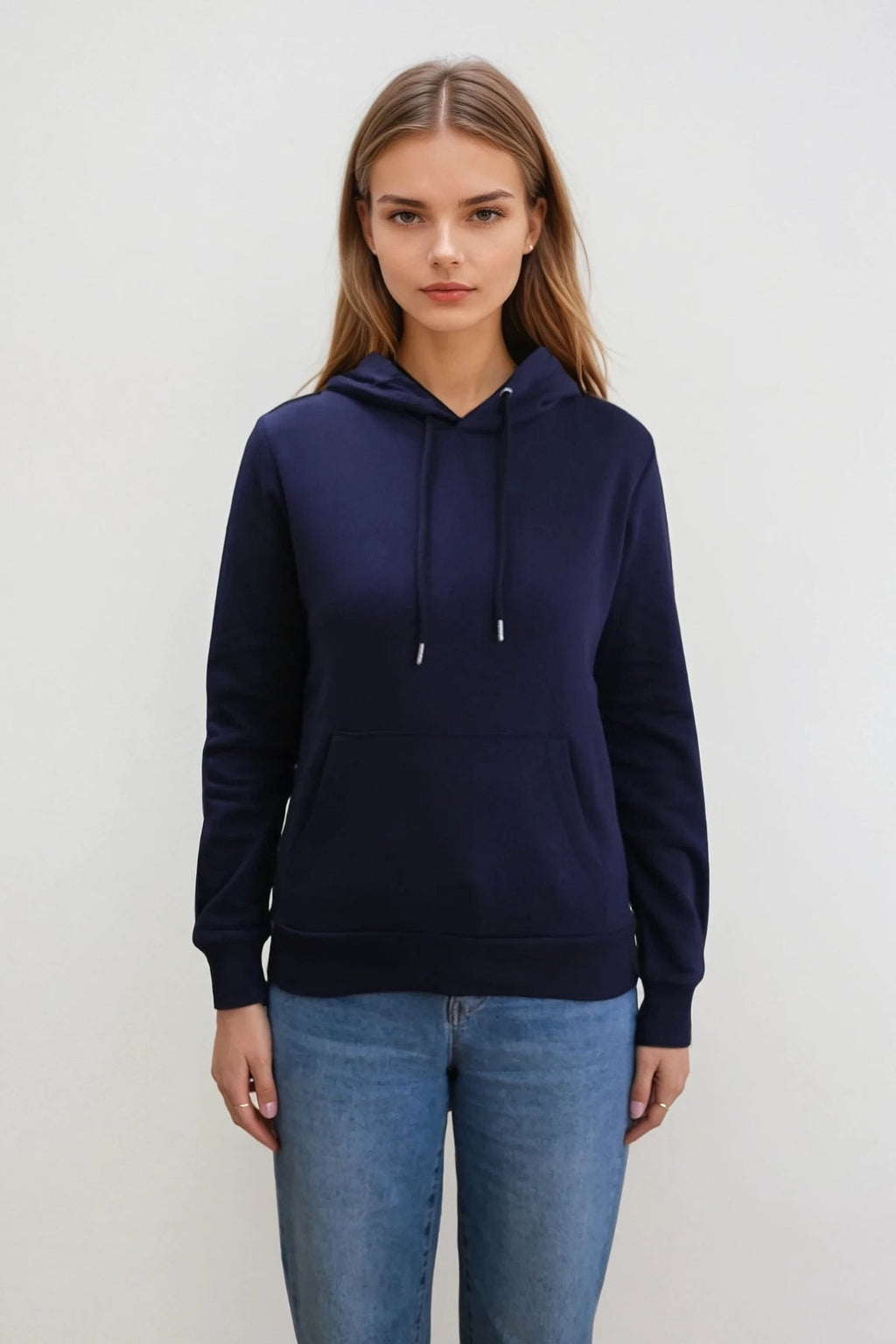 Boyfriend Sweat Hoodie - Marineblå