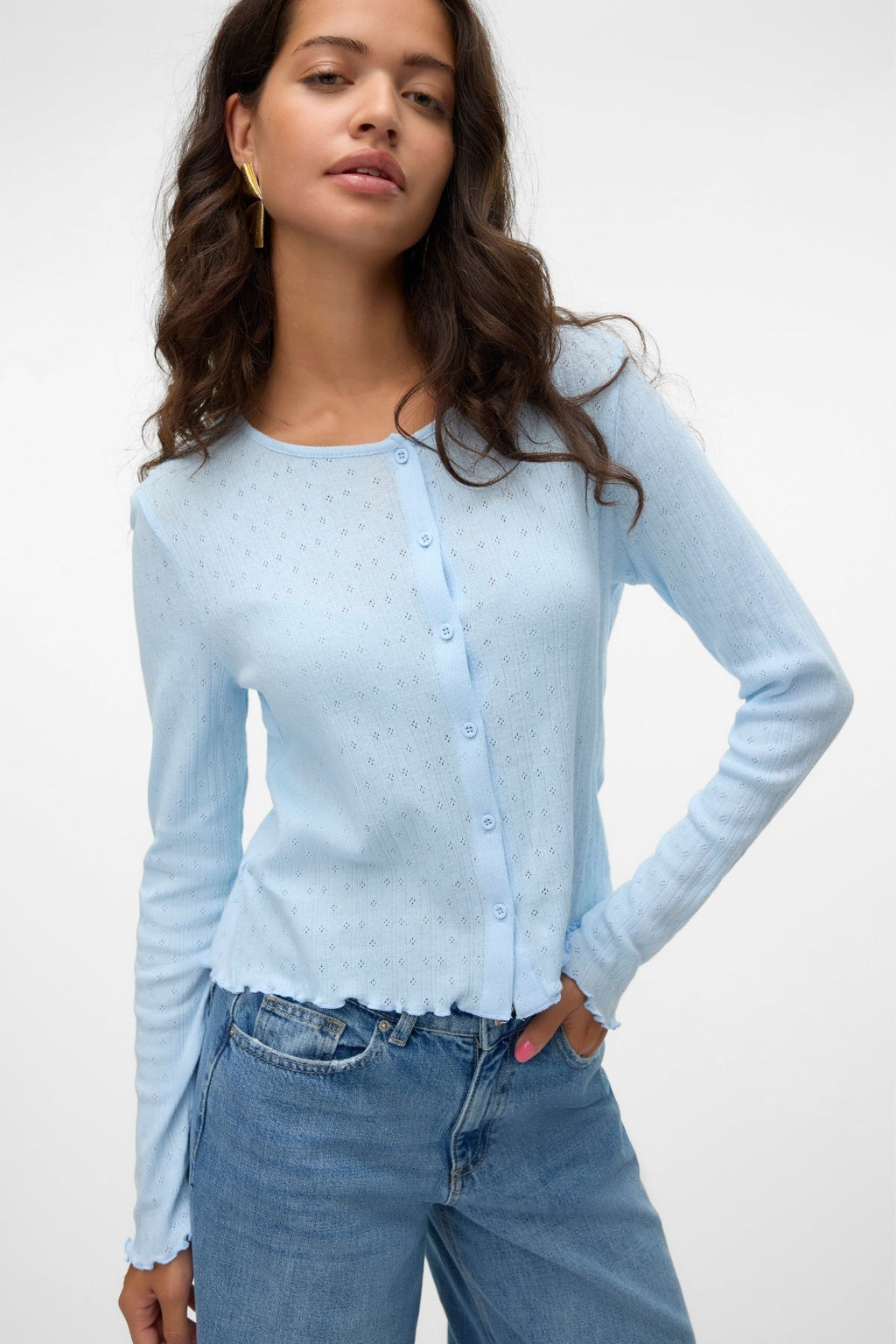 Isa O-Hals Cardigan - Nantucket Breeze