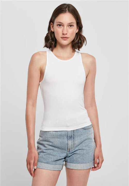 Ladies Racer Back Top - White