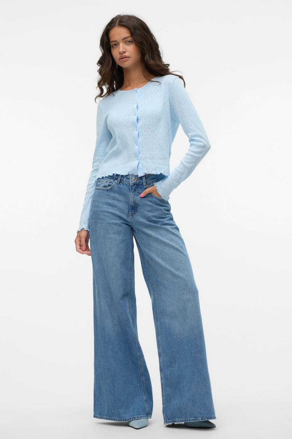 Isa O-Hals Cardigan - Nantucket Breeze