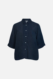 Frame 2/4 Denim Top - Mørkeblå