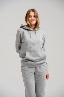 Basic Hoodie Sweat - Lysegrå Melange