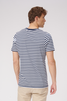 Nørregade Stripe - Navy-Hvid