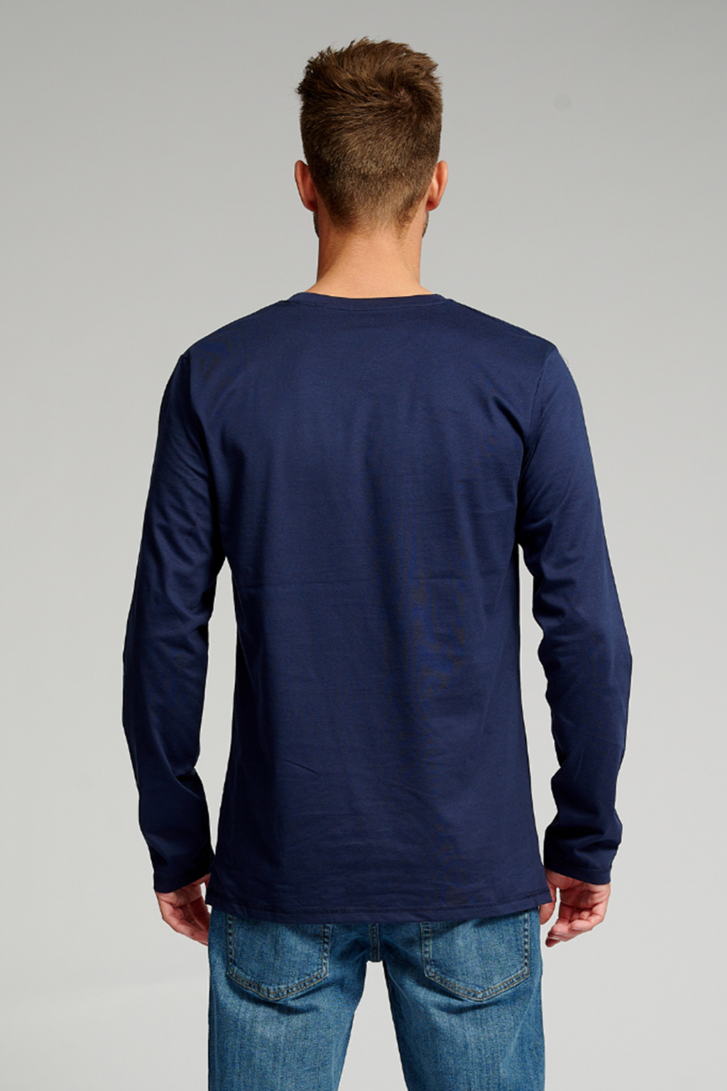 Basic Langærmet T-shirt - Navy