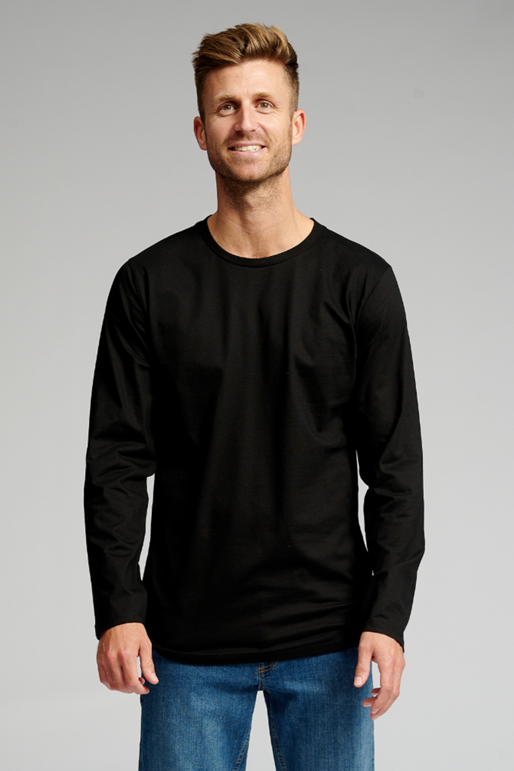 Basic Langærmet T-shirt - Sort