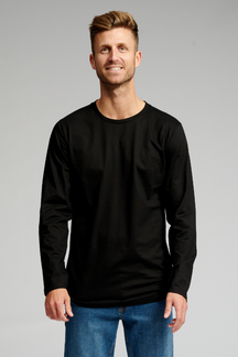 Basic Langærmet T-shirt - Sort