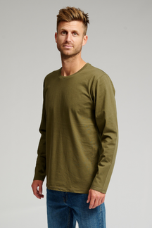 Basic Langærmet T-shirt - Armygrøn