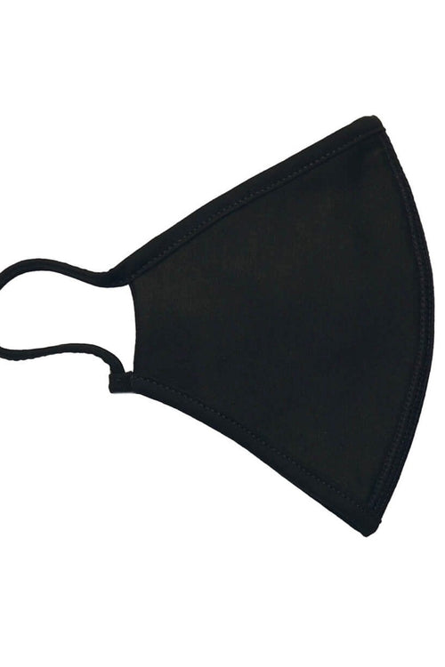 Stofmaske med 3 lag - Sort (økologisk bomuld)