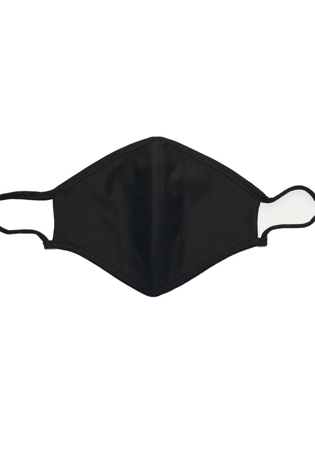 Stofmaske med 3 lag - Sort (økologisk bomuld)