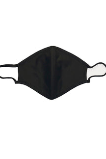 Stofmaske med 3 lag - Sort (økologisk bomuld)