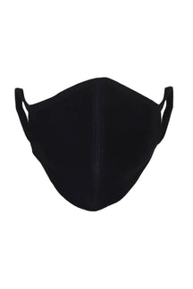 Stofmaske med 3 lag - Sort (økologisk bomuld)