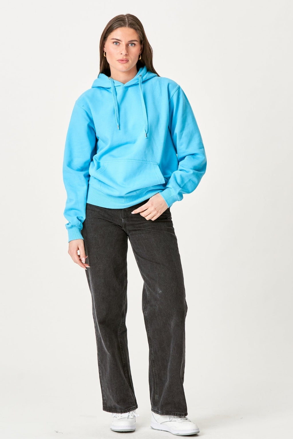 Boyfriend Hoodie - Turkis Blå