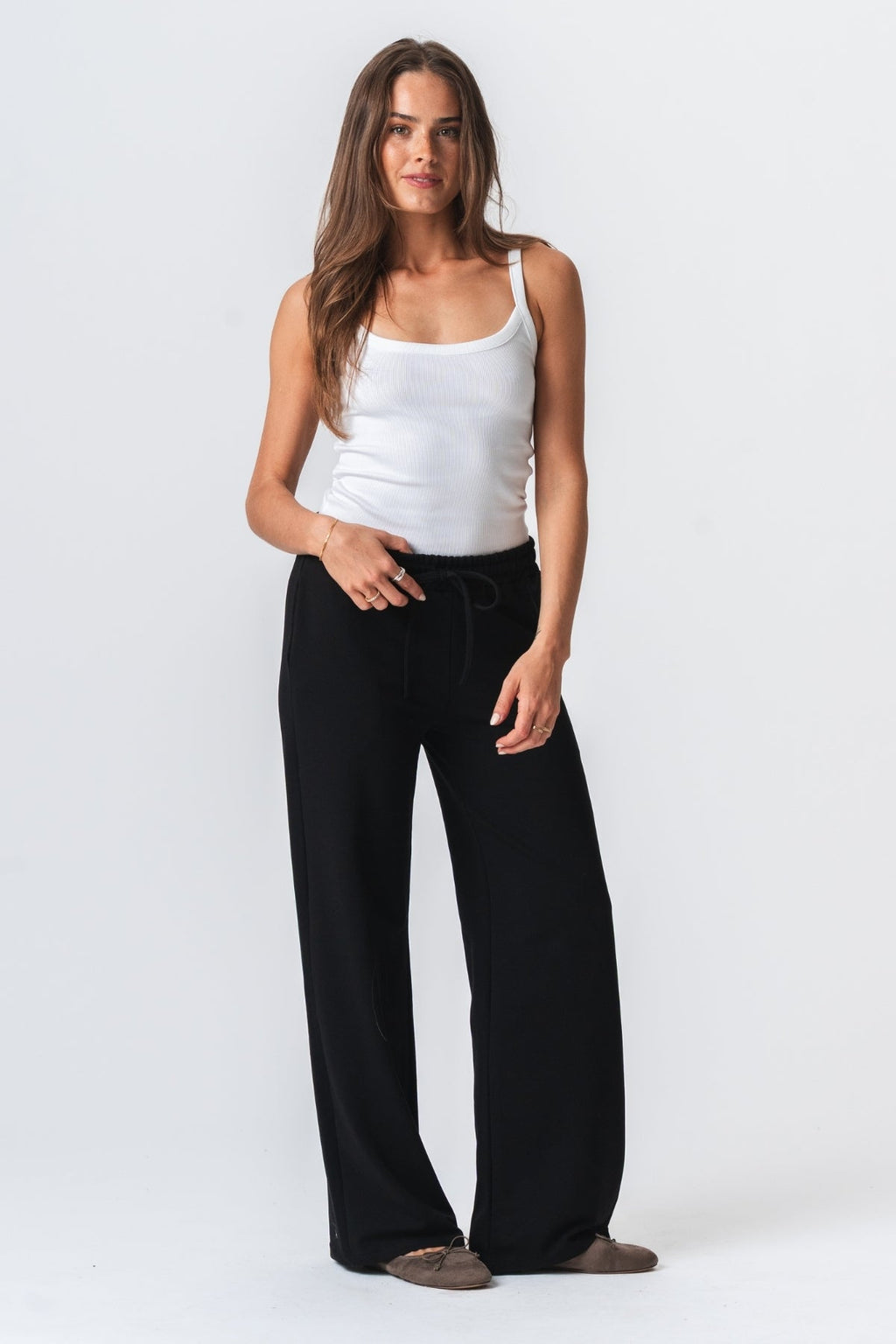 Sweatpants Wide - Sort